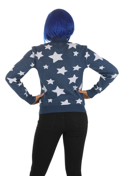Adult Coraline Blue Star Sweater Costume - US 8932