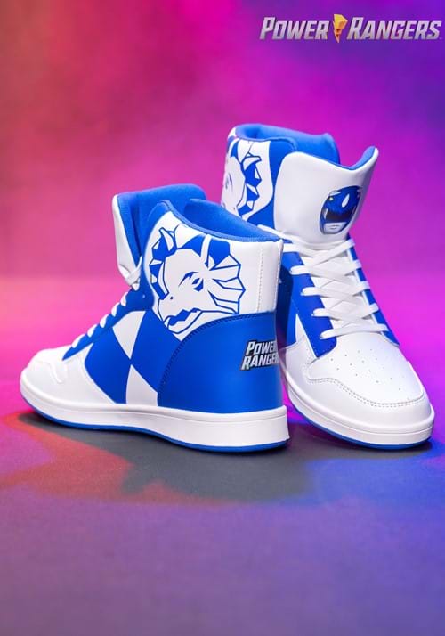 Blue Power Rangers Costume Inspired Sneakers for Adults - US 0995