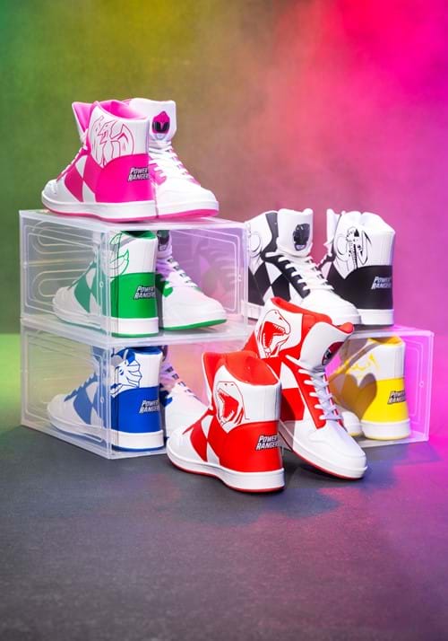 Power Rangers Costume Inspired Green Sneakers for Adults - US 5538