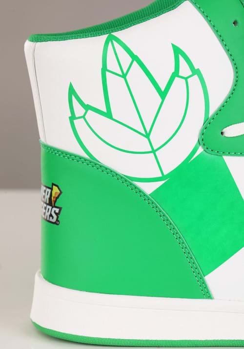 Power Rangers Costume Inspired Green Sneakers for Adults - US 5538