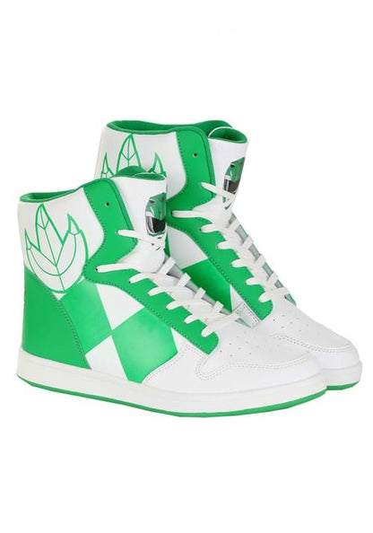 Power Rangers Costume Inspired Green Sneakers for Adults - US 5538