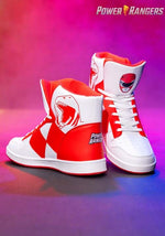 Red Power Rangers Costume Inspired Adult Sneakers - US 2827
