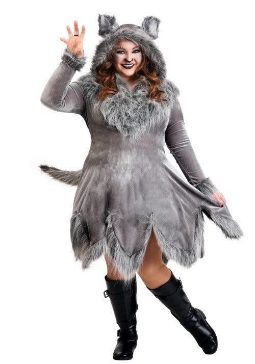 Women's Plus Size Grey Wolf Costume - US 1500