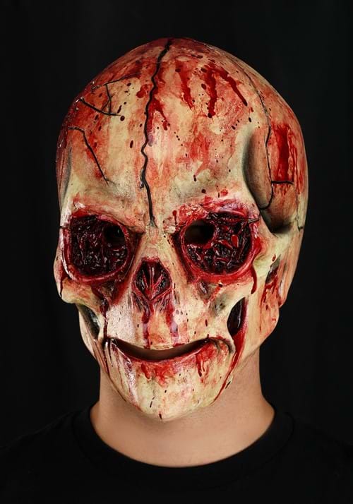 Cracked Skull Latex Mask for Adults - US 2740