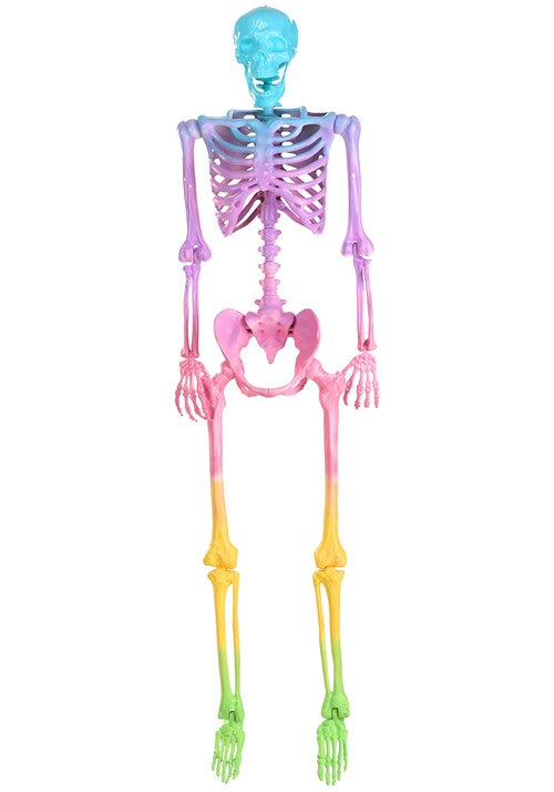 5FT Crazy Bones Poseable Skeleton in Rainbow Decoration - US 0011
