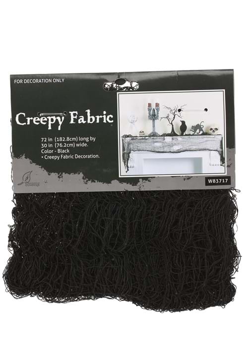 72" L x 30" W Creepy Black Gauze Decorative Cloth - US 7693