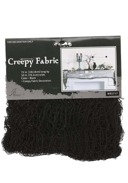 72" L x 30" W Creepy Black Gauze Decorative Cloth - US 7693