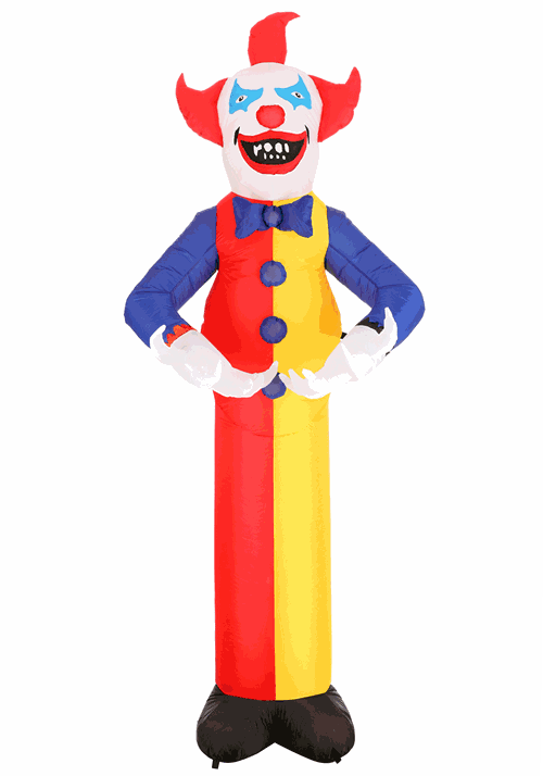 7FT Creepy Evil Clown Inflatable Halloween Decoration - US 3140