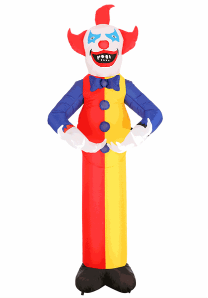 7FT Creepy Evil Clown Inflatable Halloween Decoration - US 3140