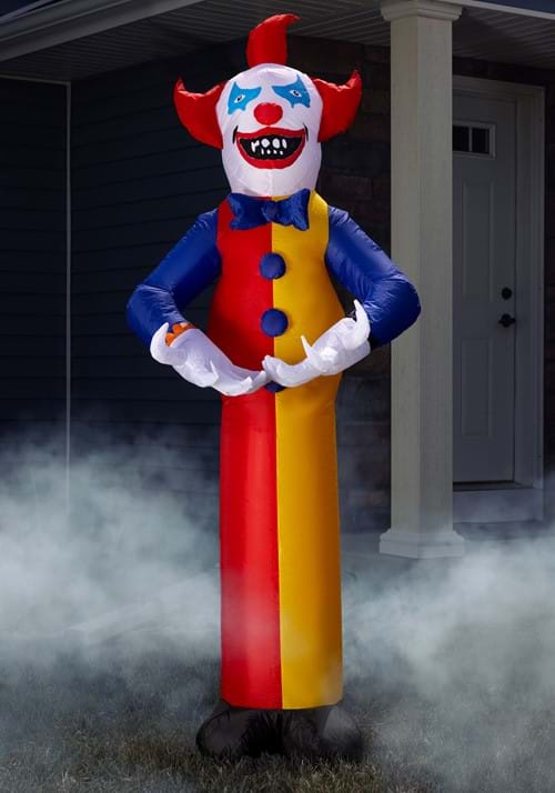 7FT Creepy Evil Clown Inflatable Halloween Decoration - US 3140