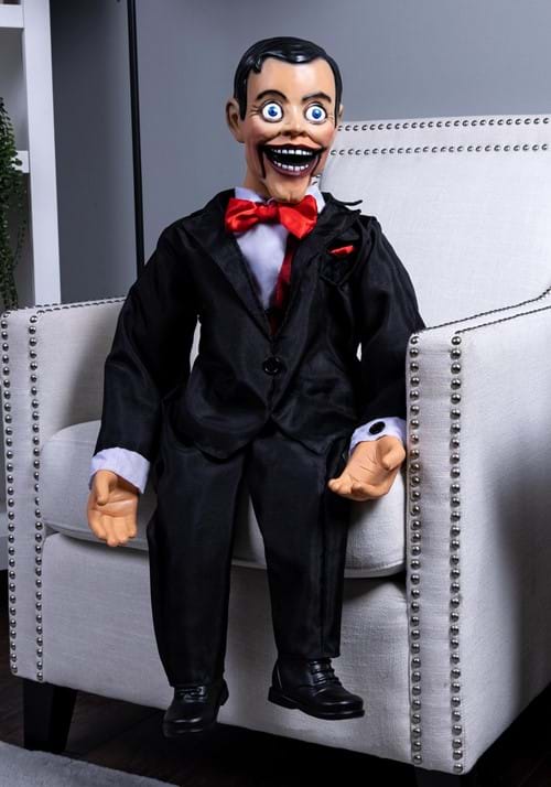 2.8FT Animated Creepy Ventriloquist Dummy Doll Halloween Prop - US 5116
