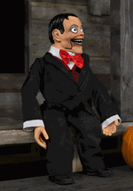 2.8FT Animated Creepy Ventriloquist Dummy Doll Halloween Prop - US 5116