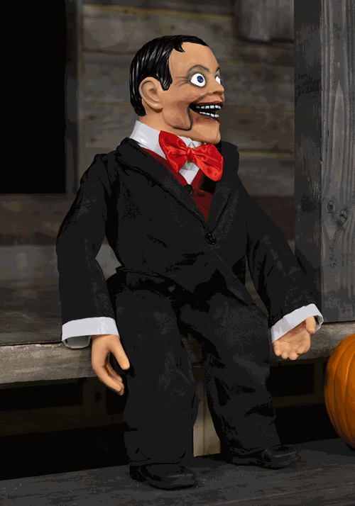 2.8FT Animated Creepy Ventriloquist Dummy Doll Halloween Prop - US 5116