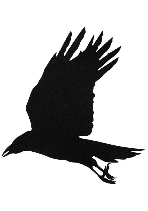 12 Piece Black Crow Stickers Halloween Decoration - US 9202