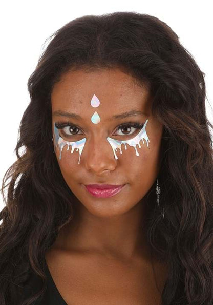 Cry Baby Rainbow Chrome Holographic Face Decals - US 7684