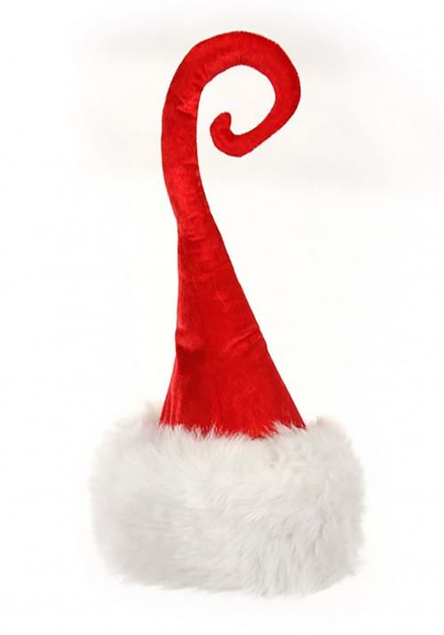Plush Curly Q Santa Costume Hat - US 7134
