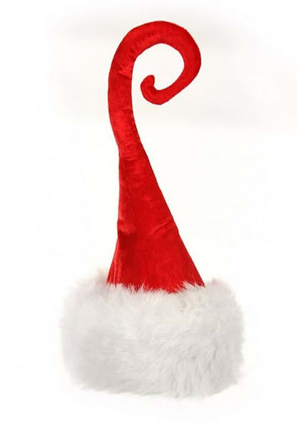 Plush Curly Q Santa Costume Hat - US 7134