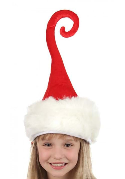 Plush Curly Q Santa Costume Hat - US 7134