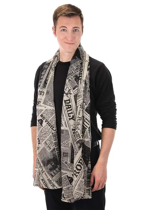 Harry Potter Daily Prophet Newspaper Print Lightweight Scarf - US 2374