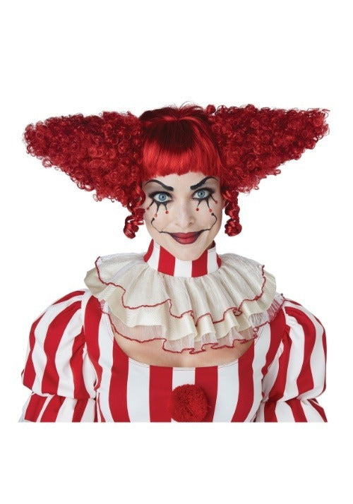 Dark Red Creepy Clown Wig - US 0194