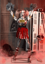 5.3FT Dead Squad Debbie the Zombie Cheerleader Animatronic Decoration - US 0799