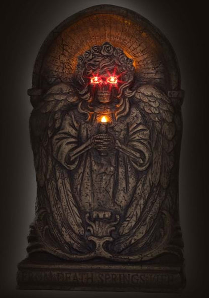 25-Inch Death Springs Life Light Up Tombstone Seasonal Visions International Decoration - US 1709