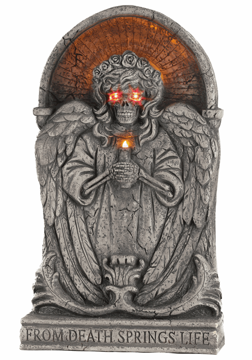 25-Inch Death Springs Life Light Up Tombstone Seasonal Visions International Decoration - US 1709