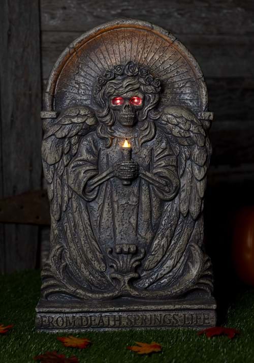 25-Inch Death Springs Life Light Up Tombstone Seasonal Visions International Decoration - US 1709
