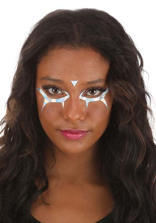 Rainbow Chrome Death Stare Holographic Face Decals - US 3692