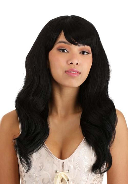 Women's Deep Black Full Wavy Costume Wig - US 3343