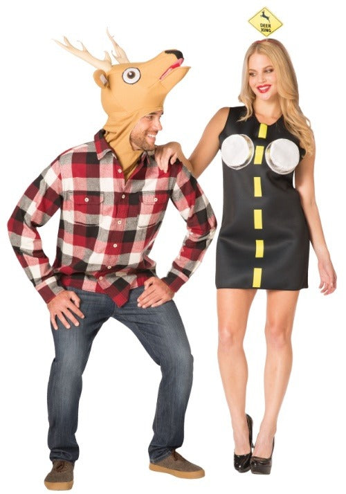 Deer in Headlights Costume Set for Couples - US 6663