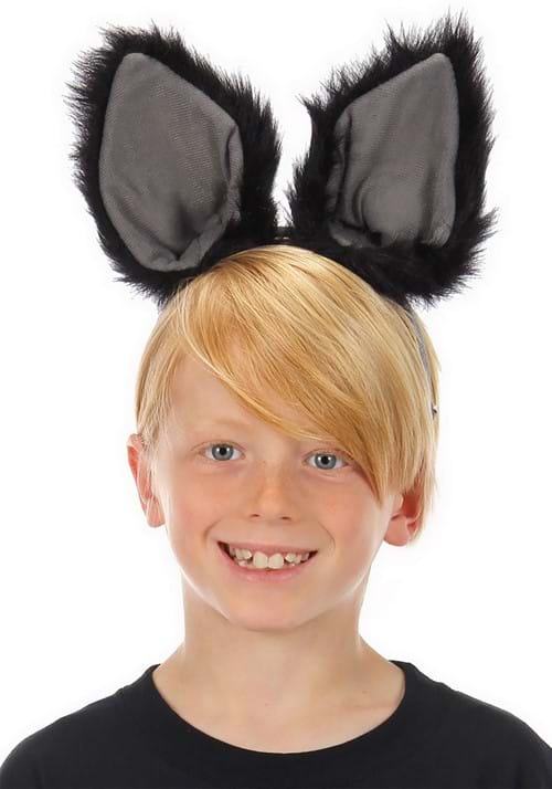 Deluxe Black Cat Ears Headband Costume Accessory - US 1888