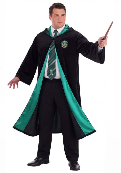 Plus Size Deluxe Harry Potter Slytherin Robe Costume for Adults - US 5372