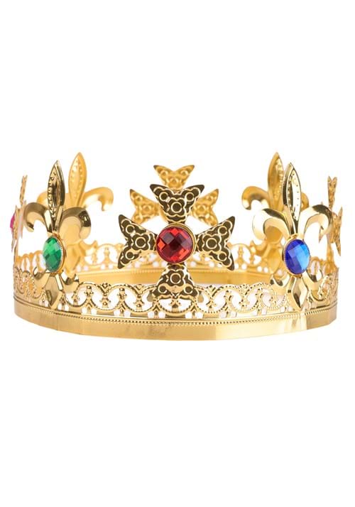 Deluxe Metallic King Crown Accessory - US 7023