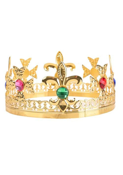 Deluxe Metallic King Crown Accessory - US 7023