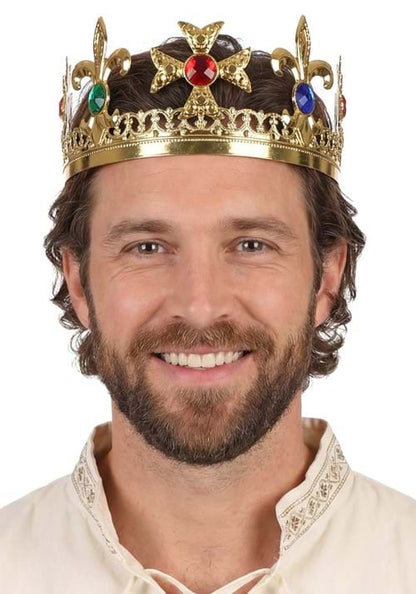 Deluxe Metallic King Crown Accessory - US 7023