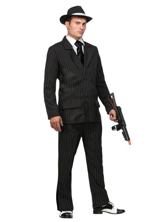 Deluxe Pin Stripe Gangster Costume Suit - US 4164