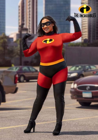 The Incredibles Deluxe Plus Size Mrs. Incredible Costume for Women - US 8629
