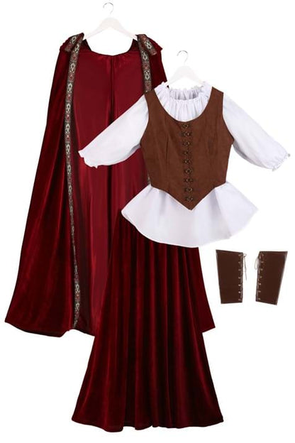 Women's Deluxe Red Riding Hood Plus Size Costume Dress - US 9334
