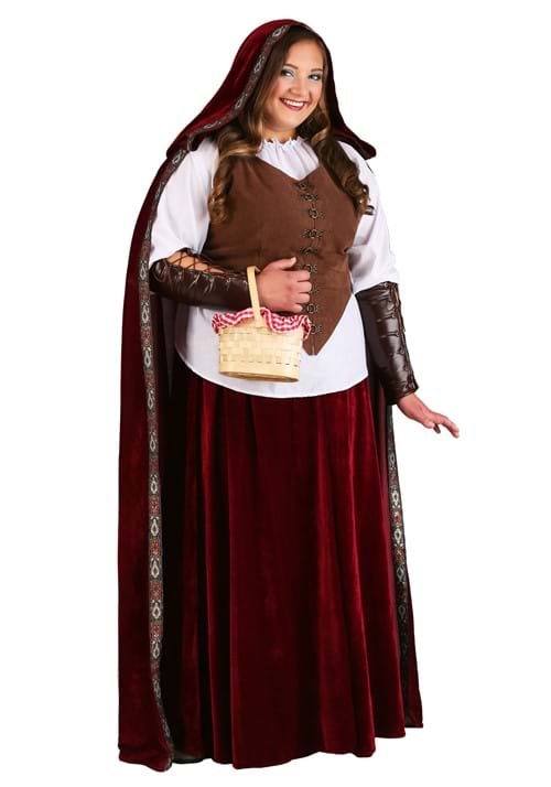 Women's Deluxe Red Riding Hood Plus Size Costume Dress - US 9334