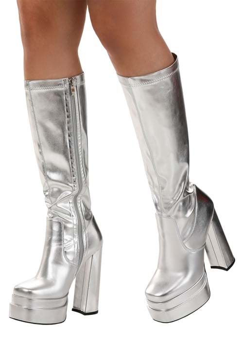 Deluxe Silver Gogo Boots for Women - US 4969