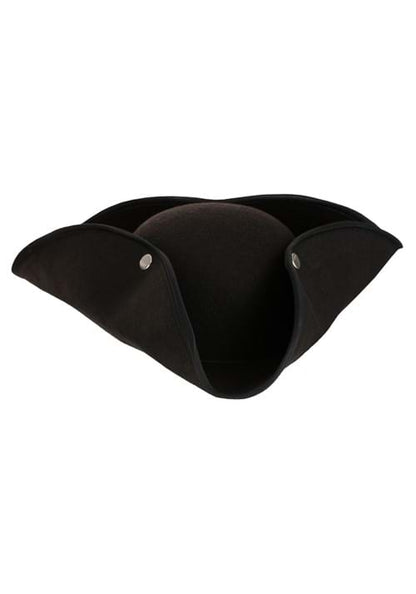Deluxe Black Tricorn Costume Hat for Adults - US 7513