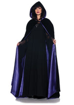 Deluxe Velvet & Satin Hooded Cape - US 8076