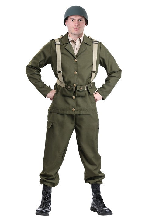 Men's Deluxe WW2 Soldier Costume - US 8433