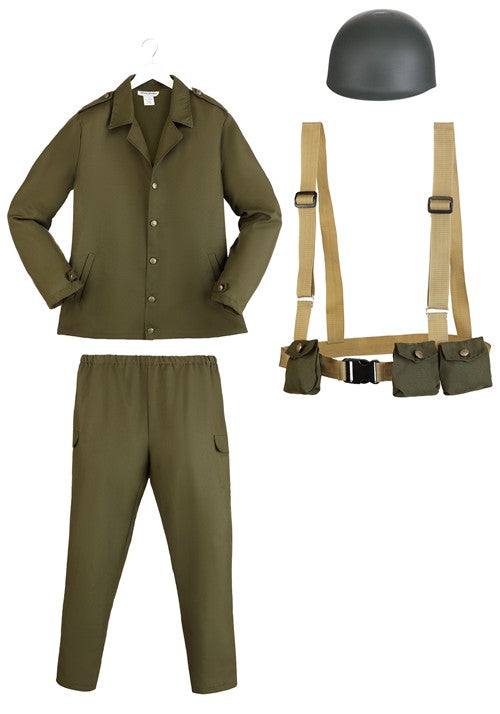 Men's Deluxe WW2 Soldier Costume - US 8433