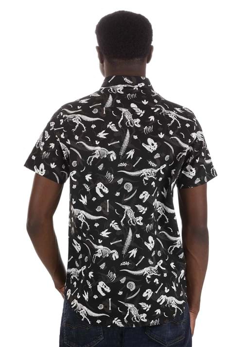 Adult Diggin' Up Dinosaurs Button Up Shirt - US 6848