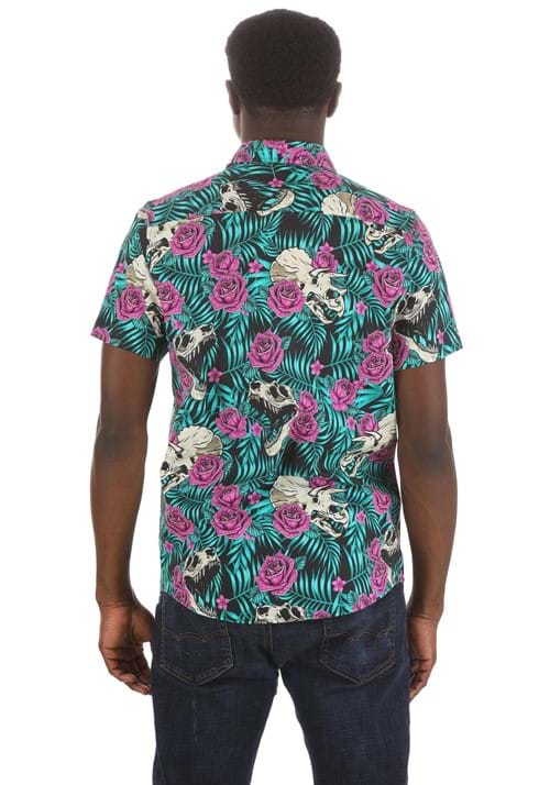 Adult Dinosaur Bones Button Up Shirt. - US 6264