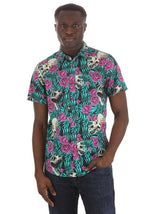 Adult Dinosaur Bones Button Up Shirt. - US 6264