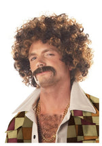Disco Dirt Bag Wig and Mustache - US 0535