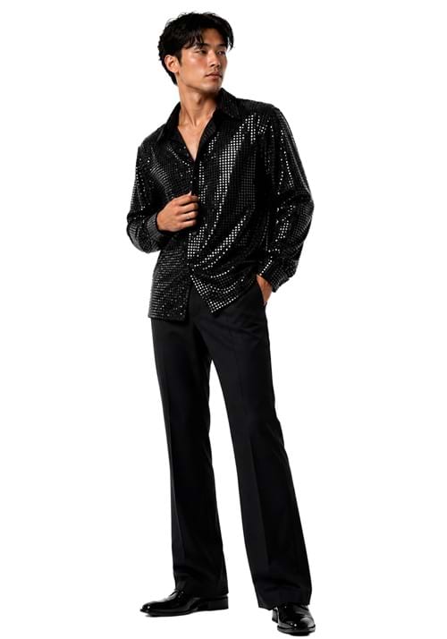 Men's Disco Inferno Black Costume - US 3945